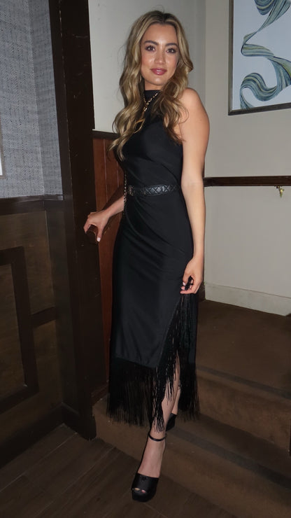 Houston Fringe Midi Dress