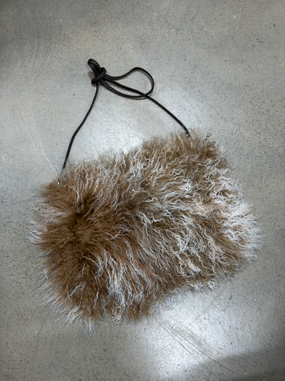 Genuine Vintage Mongolian Lamb Fur Bag