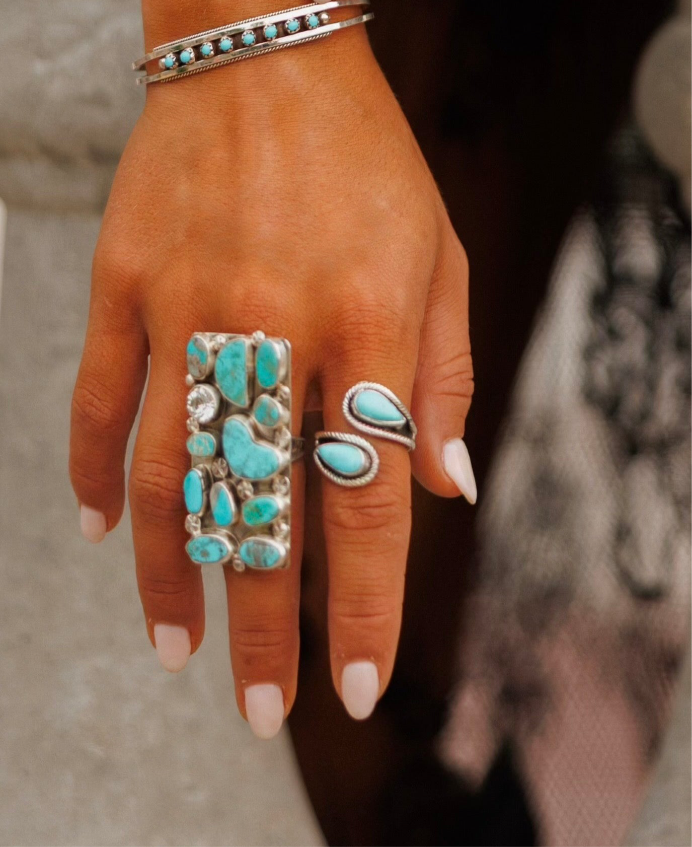 NEW!! "Horizon" Adjustable Kingman Turquoise Ring