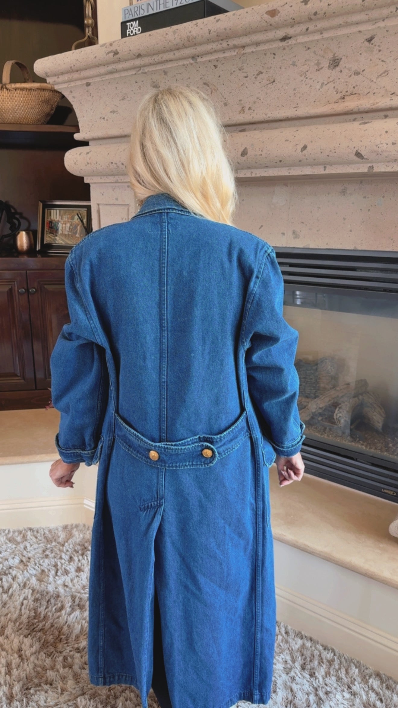 NEW!! Vintage Ralph Lauren Denim Duster Jacket Size Medium