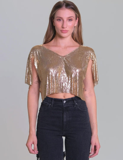 NEW!! "Golden Glam" Gold Chainmail Top