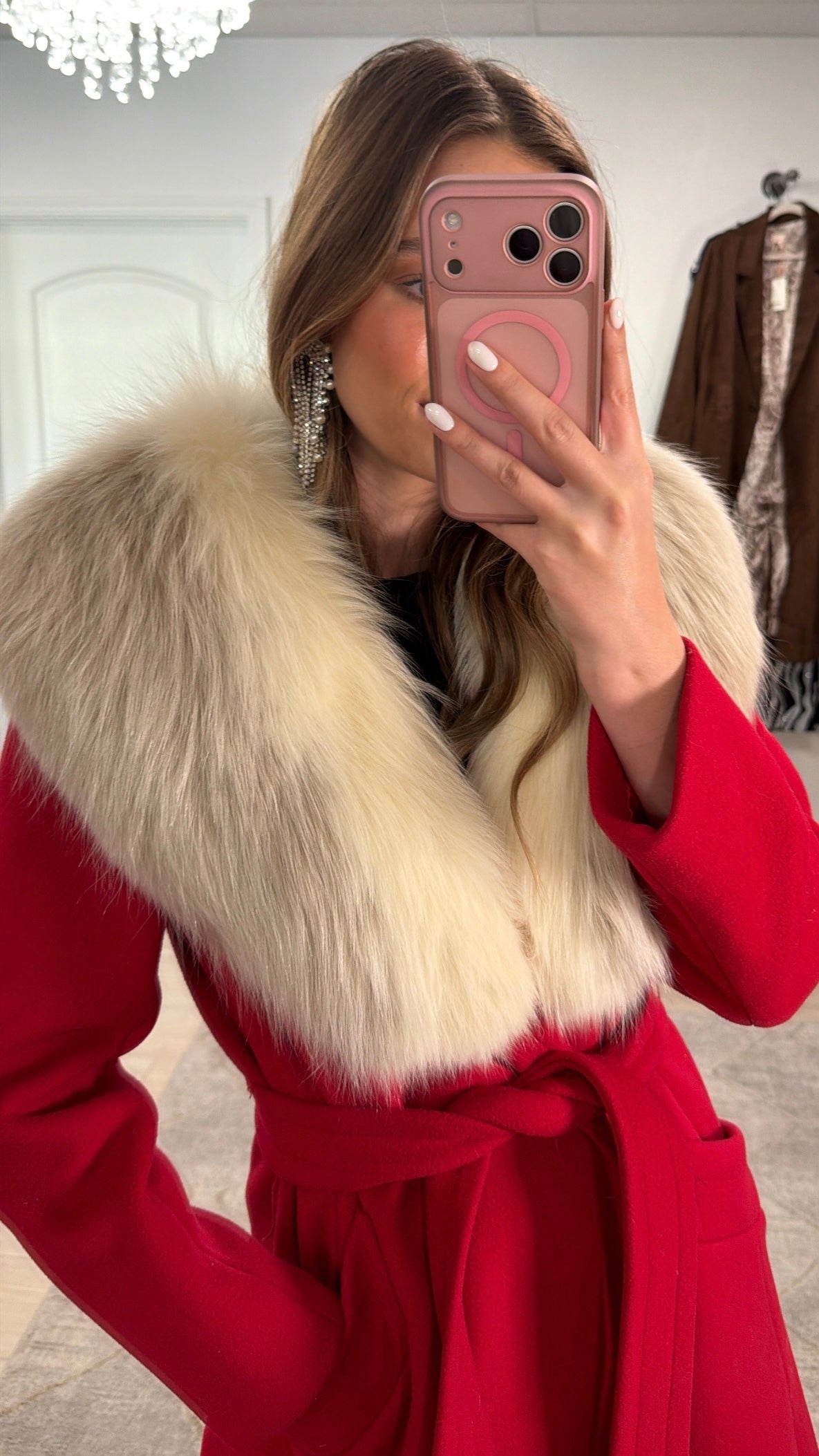 AS SEEN ON LAINEY WILSON!!! Vintage Wool Coat w/ Fox Collar