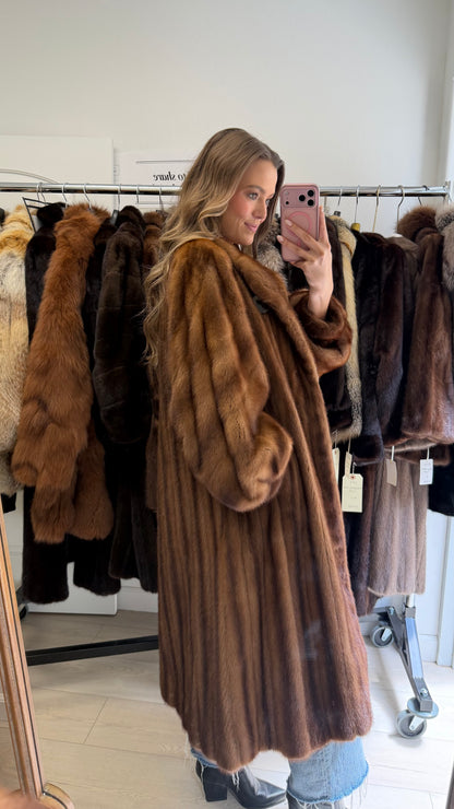 #46 Vintage Demi Buff Mink Fur Coat Size M/L