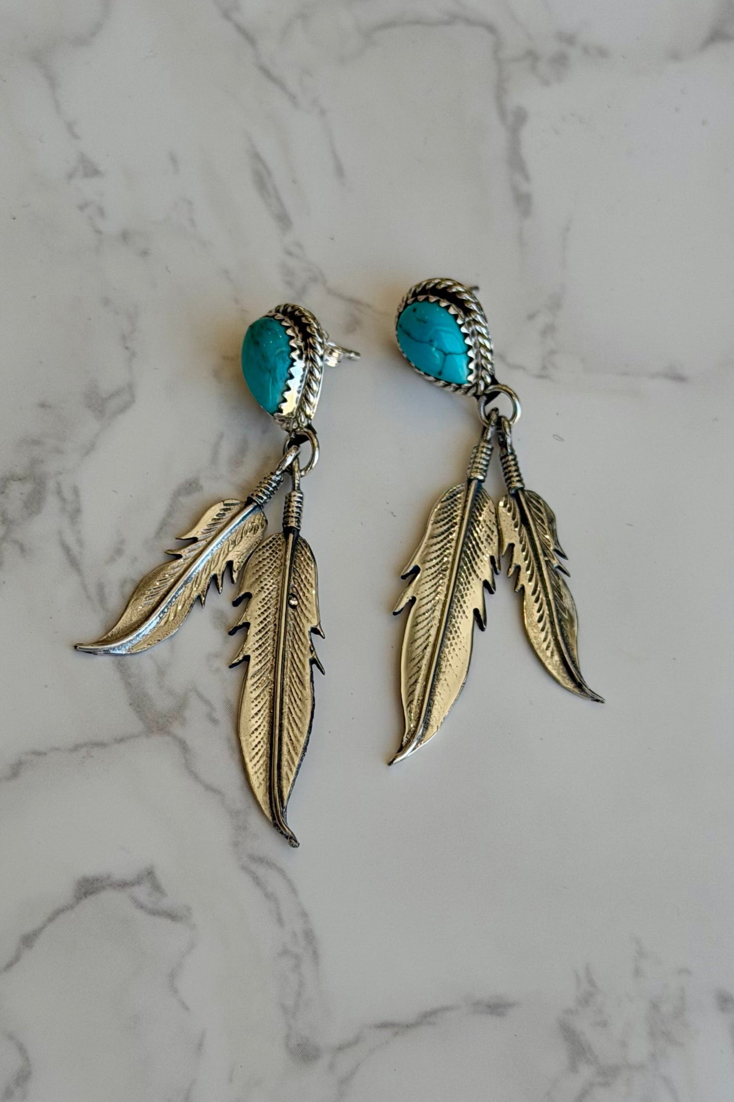 "Vail" Kingman Turquoise Drop Earring
