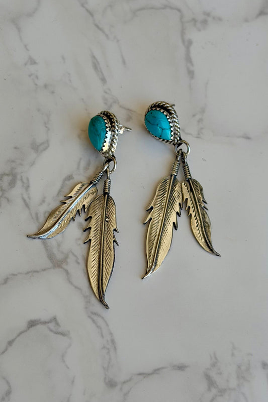 "Vail" Kingman Turquoise Drop Earring