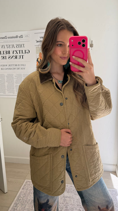 NEW!! Vintage Ralph Lauren Quilted Hunting Jacket Size Medium