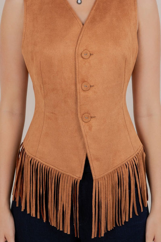 Fringe Suede Vest in 2 Colors