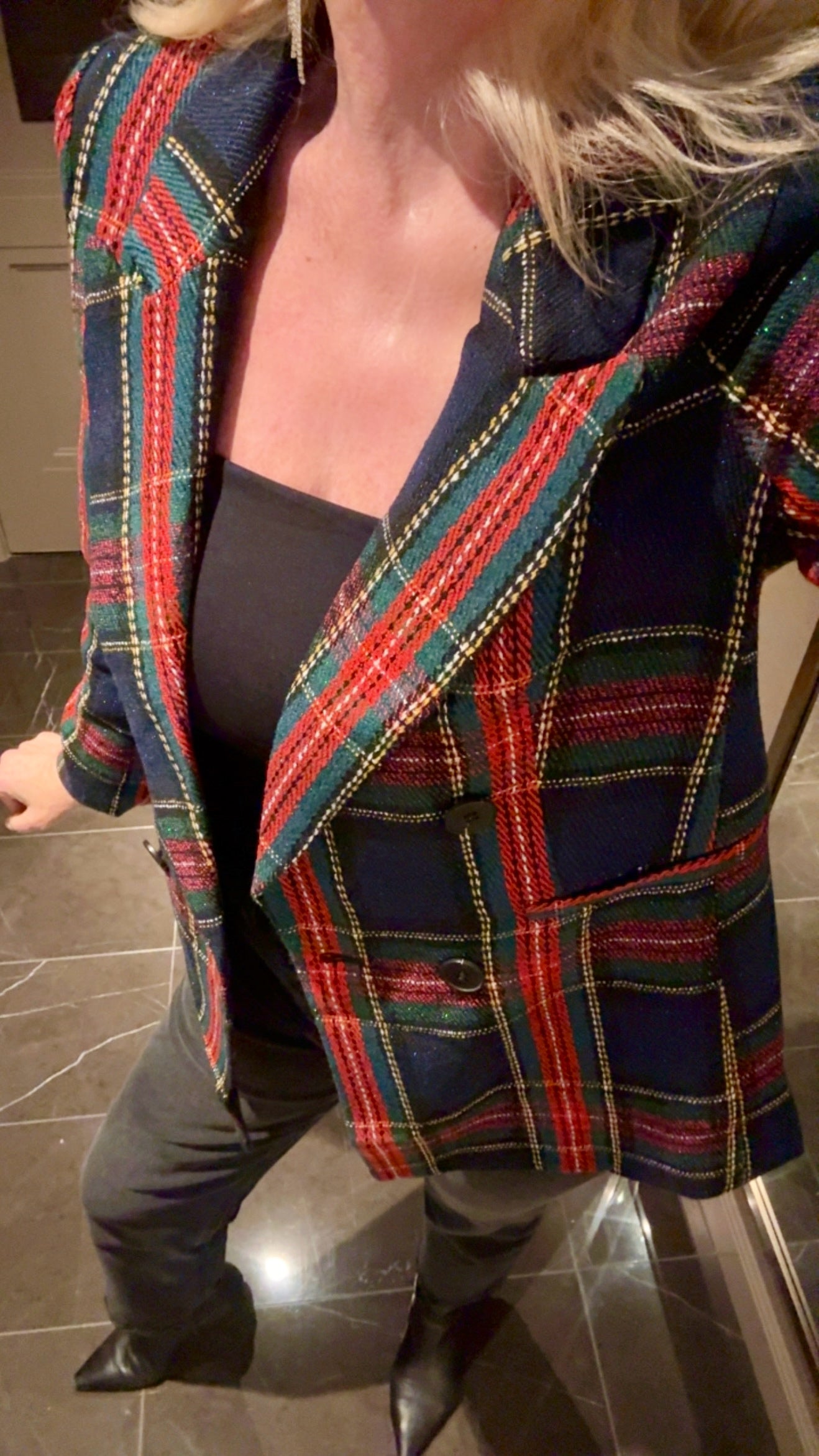 FINAL SALE!! "Park Avenue" Plaid Blazer