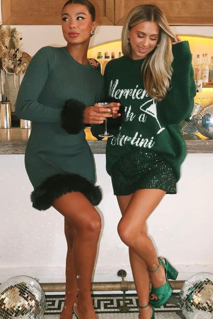 BEST SELLER!! “Merrier with a Martini" Sweater