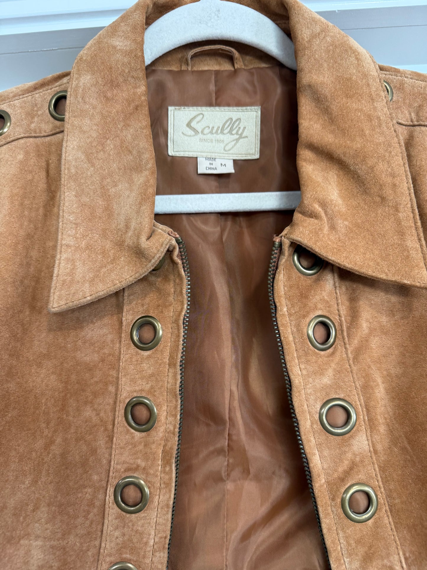 Vintage Scully Suede Cropped Fringe Jacket Size Medium