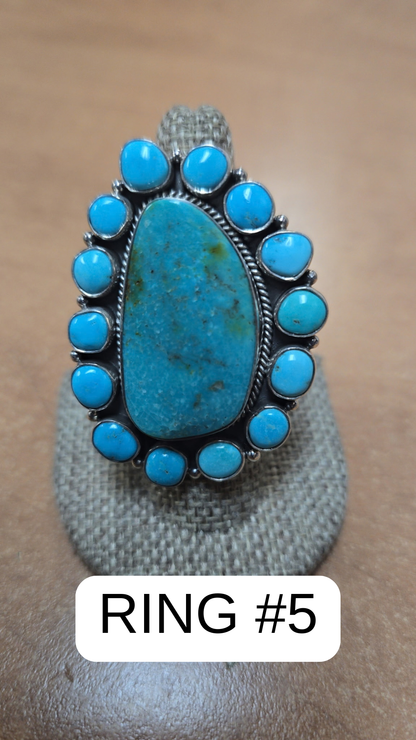 "Sundance" Adjustable Kingman Turquoise Ring