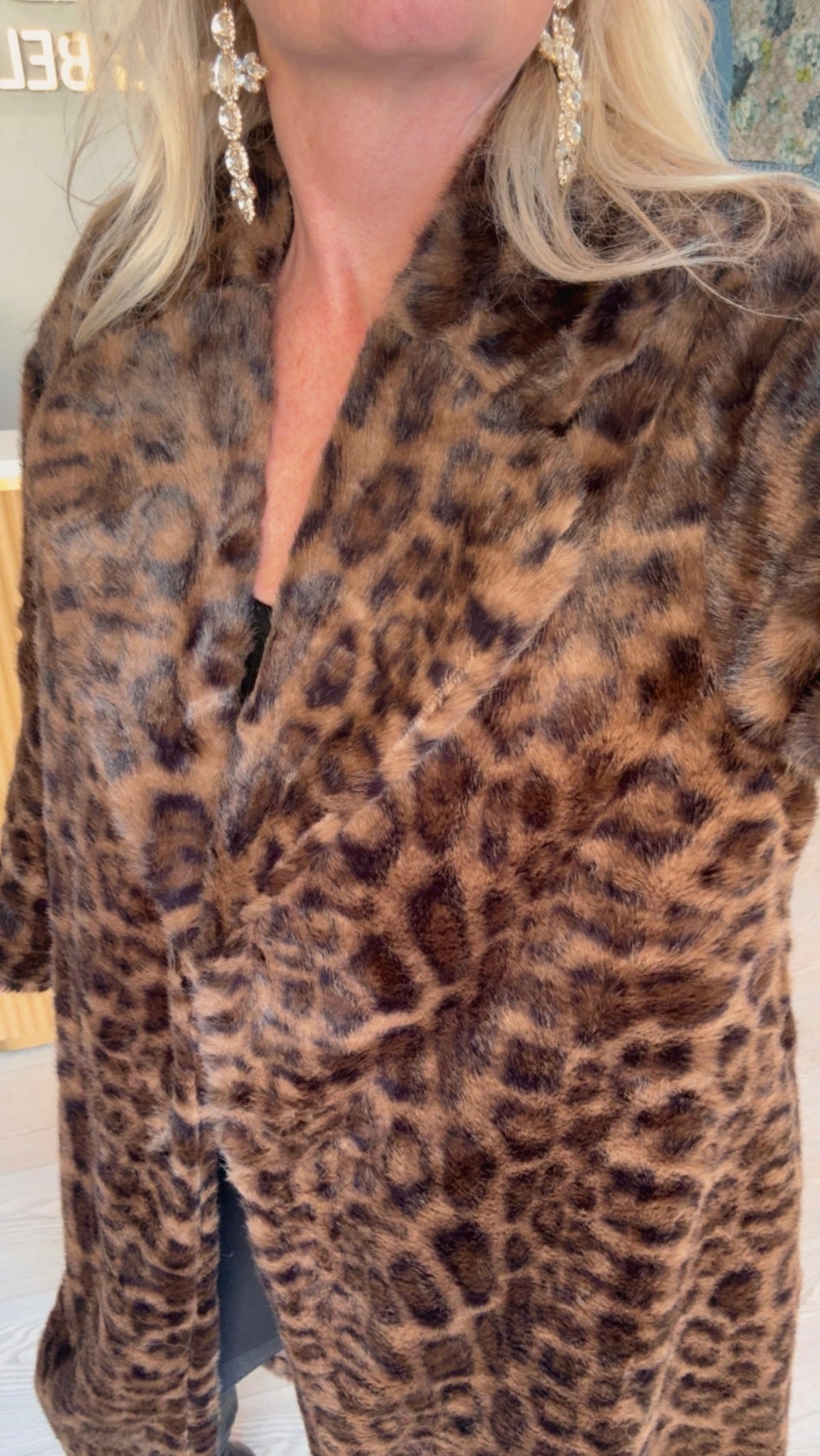 “Luxe Muse" Cheetah Faux Fur Coat