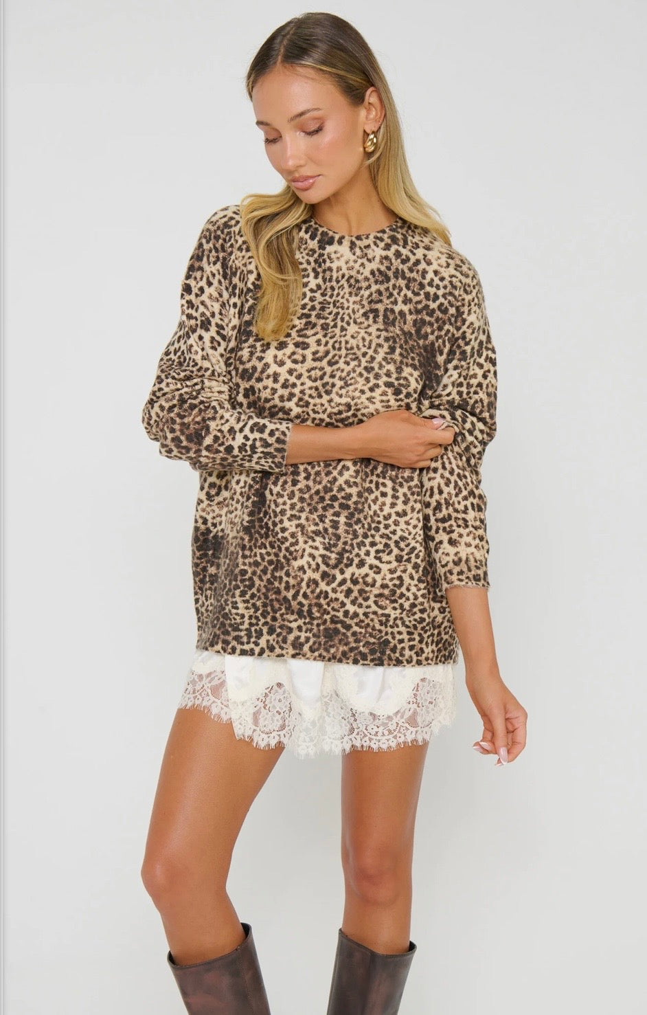 The Feel Good Sweater - Leopard Mod Knit