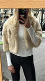 #8 - Vintage Blonde Mink Cropped Jacket, Size Small