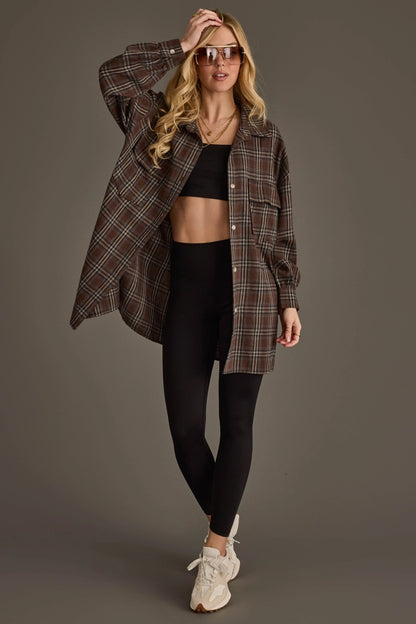 "Heritage" Plaid Button Down in Brown