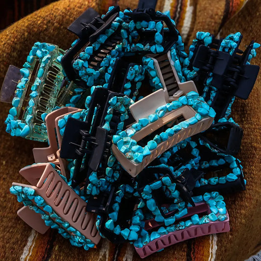 NEW!! Imitation Turquoise Claw Clip