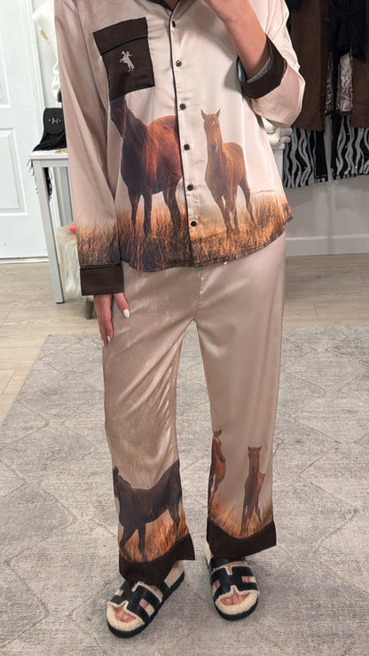 NEW!! Ranch Life Silky PJ Set