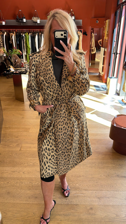 Vintage Spotted Trench Coat Size S/M