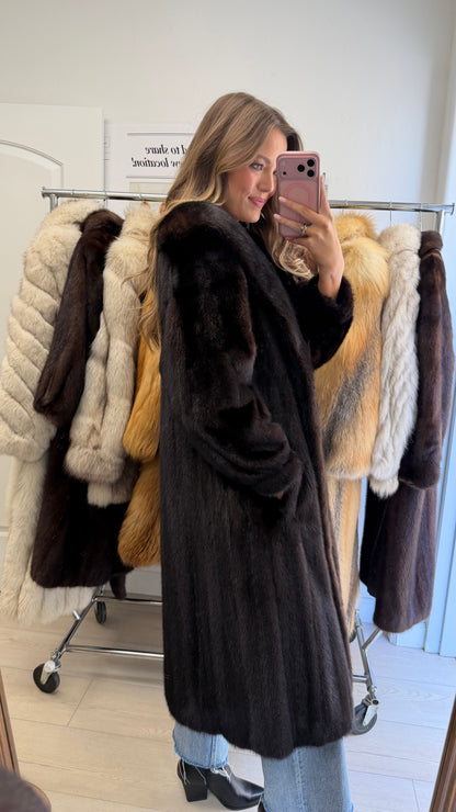 #20 Vintage Ranch Mink Coat Size S/M