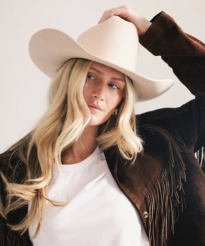 Teddy Cattleman Cowboy Hat in Cream
