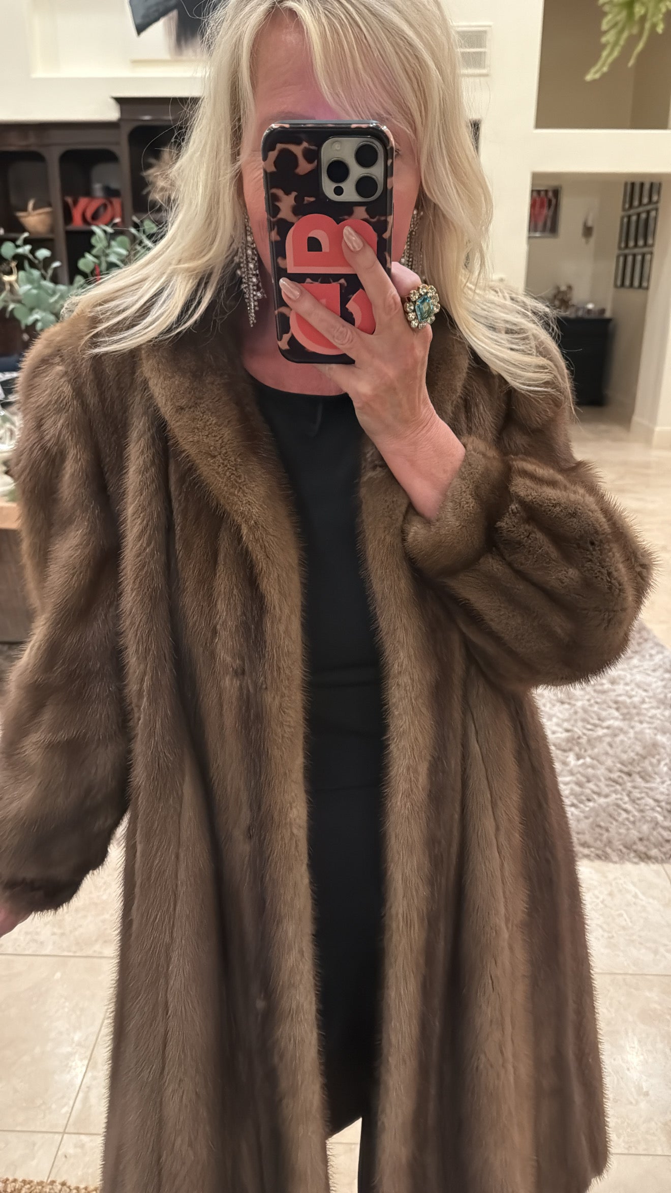 #46 Vintage Brown Mink Fur Coat