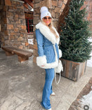 AS SEEN ON LILYAN COLE!! The Hudson Denim & Fur Coat by Show Me Your Mumu