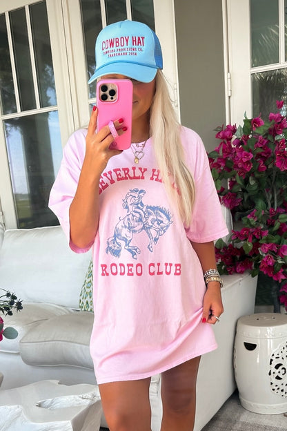 AS SEEN ON WHITNEY RIFE!! Cowboy Trucker Hat in Blue/Red (8288295059695)