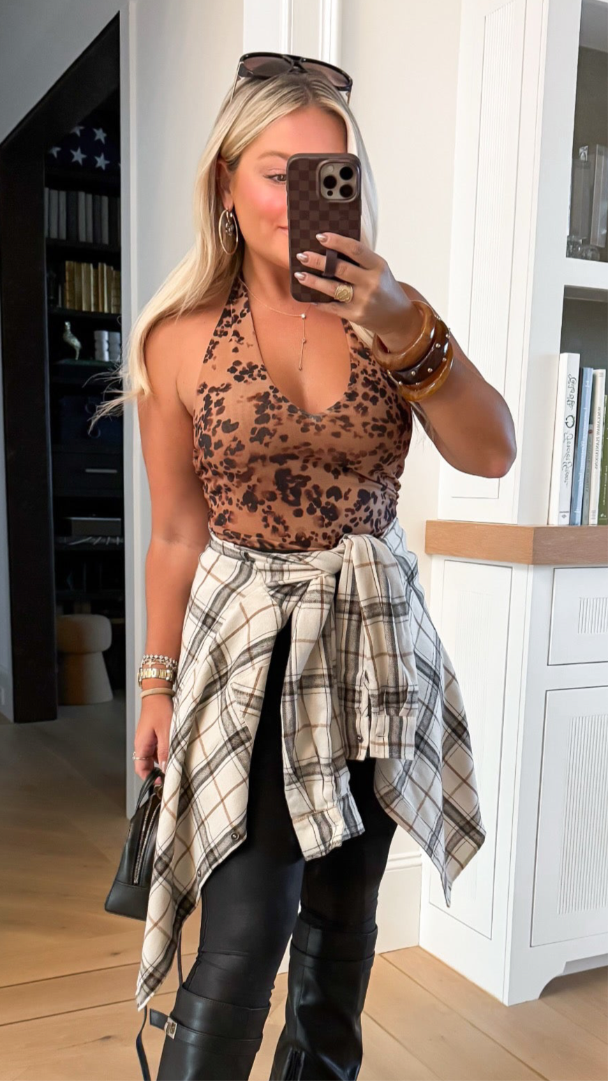 AS SEEN ON WHITNEY RIFE!! Flannel in Bone White in 2 Styles