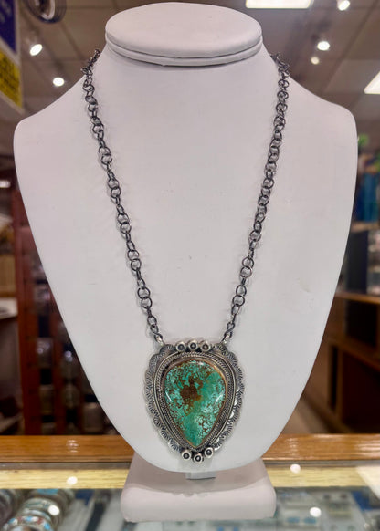 The “Dandelion" Kingman Turquoise and Sterling Silver Necklace
