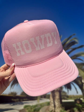 NEW!! "Howdy" Trucker Hat in Pink