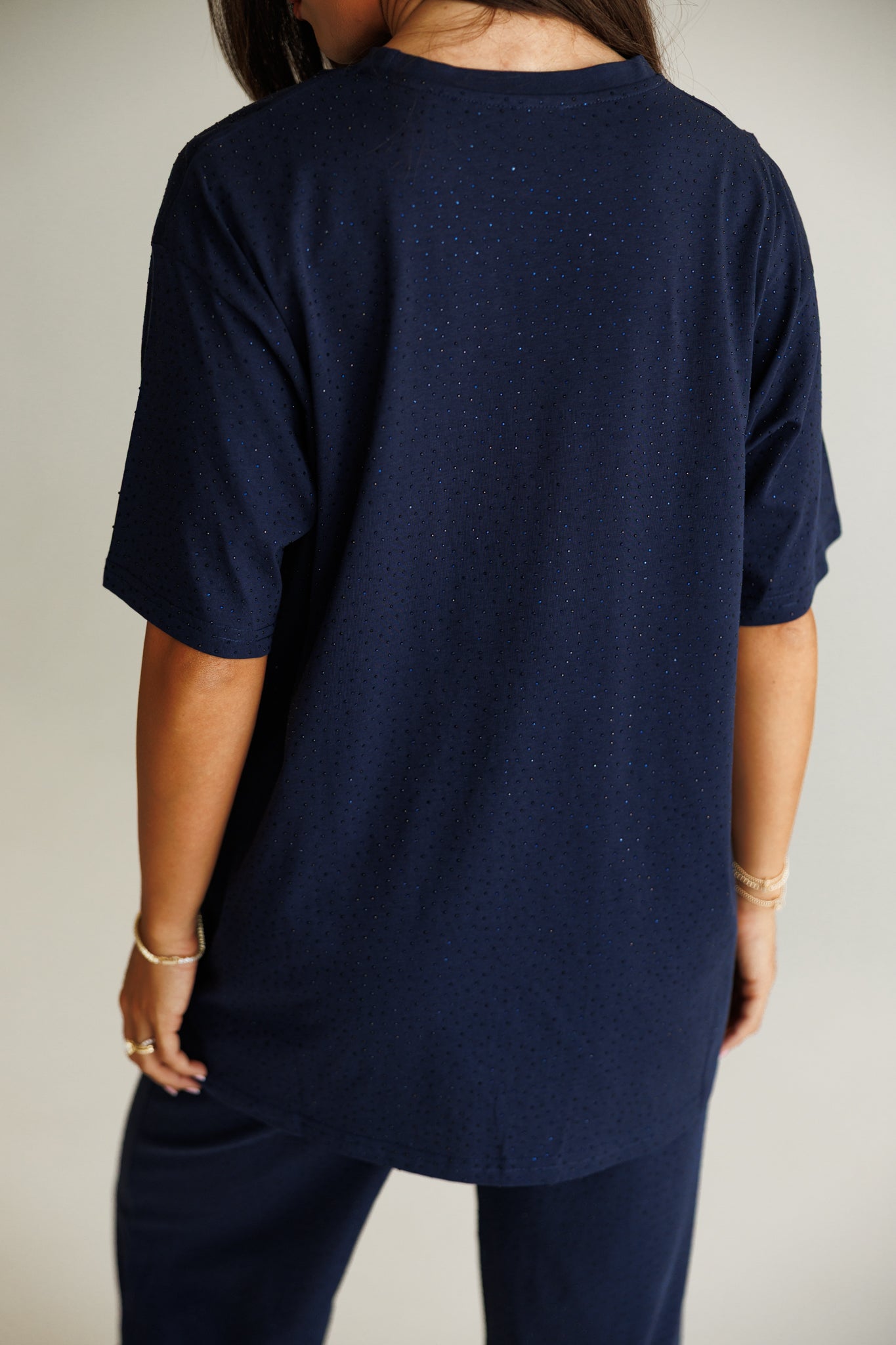 Luxe Lounge Rhinestone Set in Navy