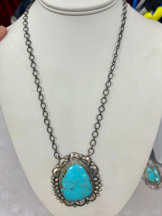 The “Dandelion" Kingman Turquoise and Sterling Silver Necklace