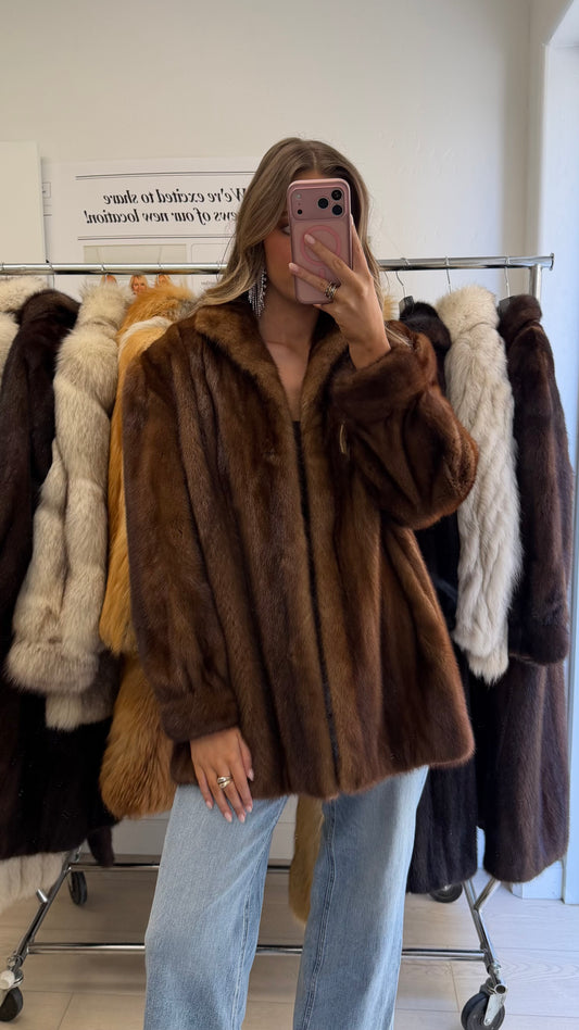 #5 Vintage Demi Buff Mink Jacket Size Small