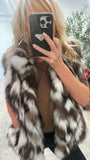 #10 Vintage Fox Fur Vest - Size M-L