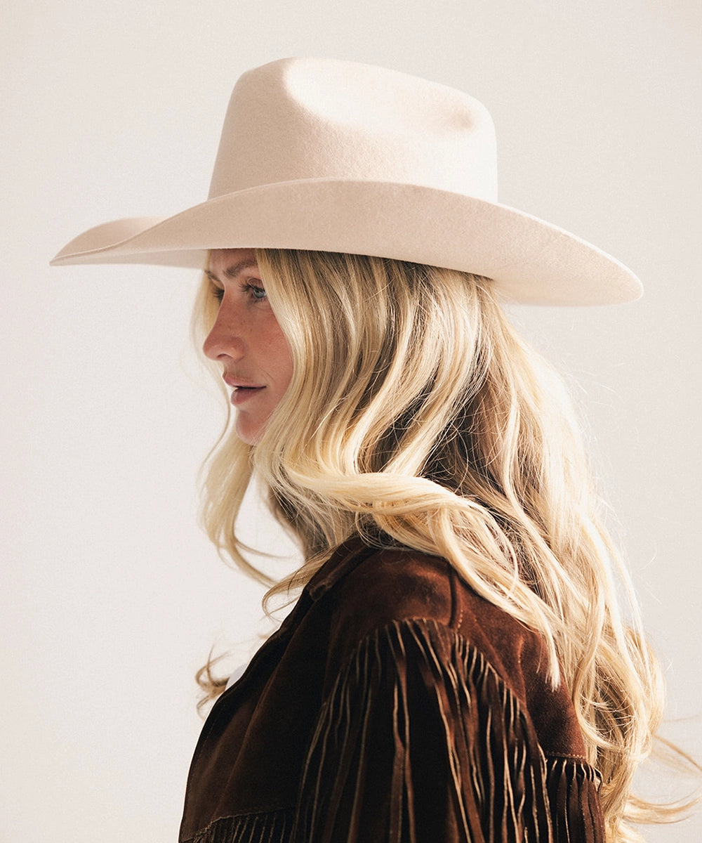 Teddy Cattleman Cowboy Hat in Cream