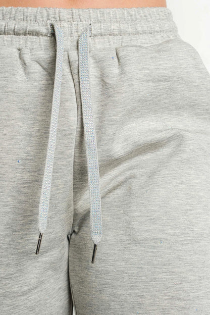 NEW!! "Out Of Office" Rhinestone Lounge Set in Grey