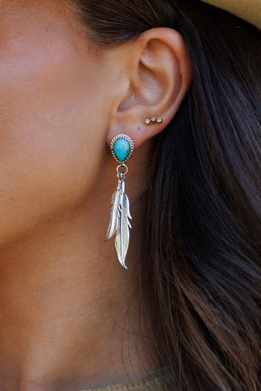 "Vail" Kingman Turquoise Drop Earring