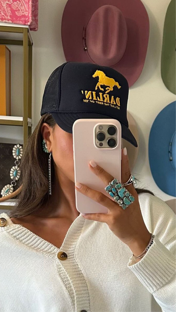 NEW!! Darlin Navy Trucker Hat