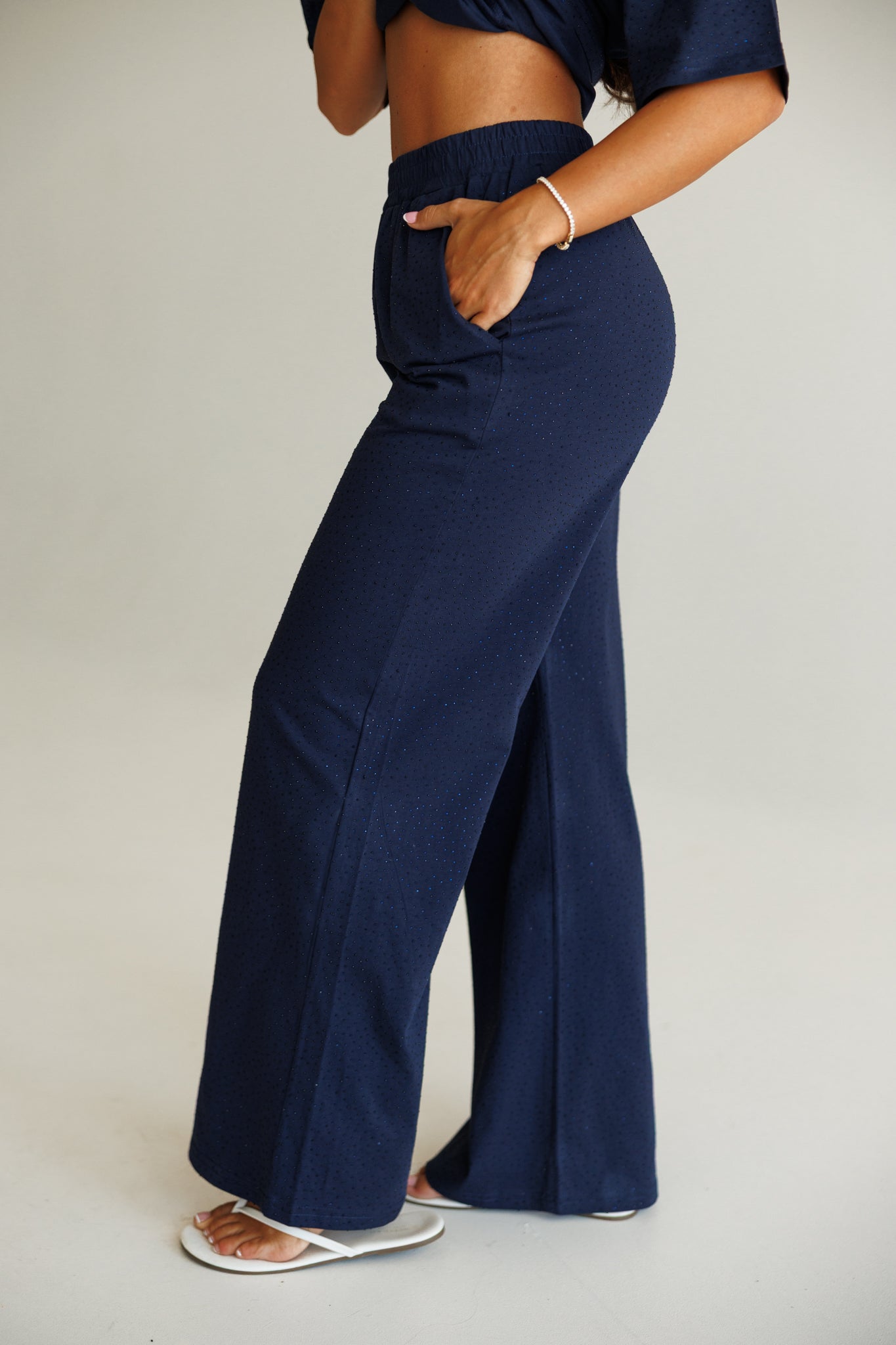 Luxe Lounge Rhinestone Set in Navy