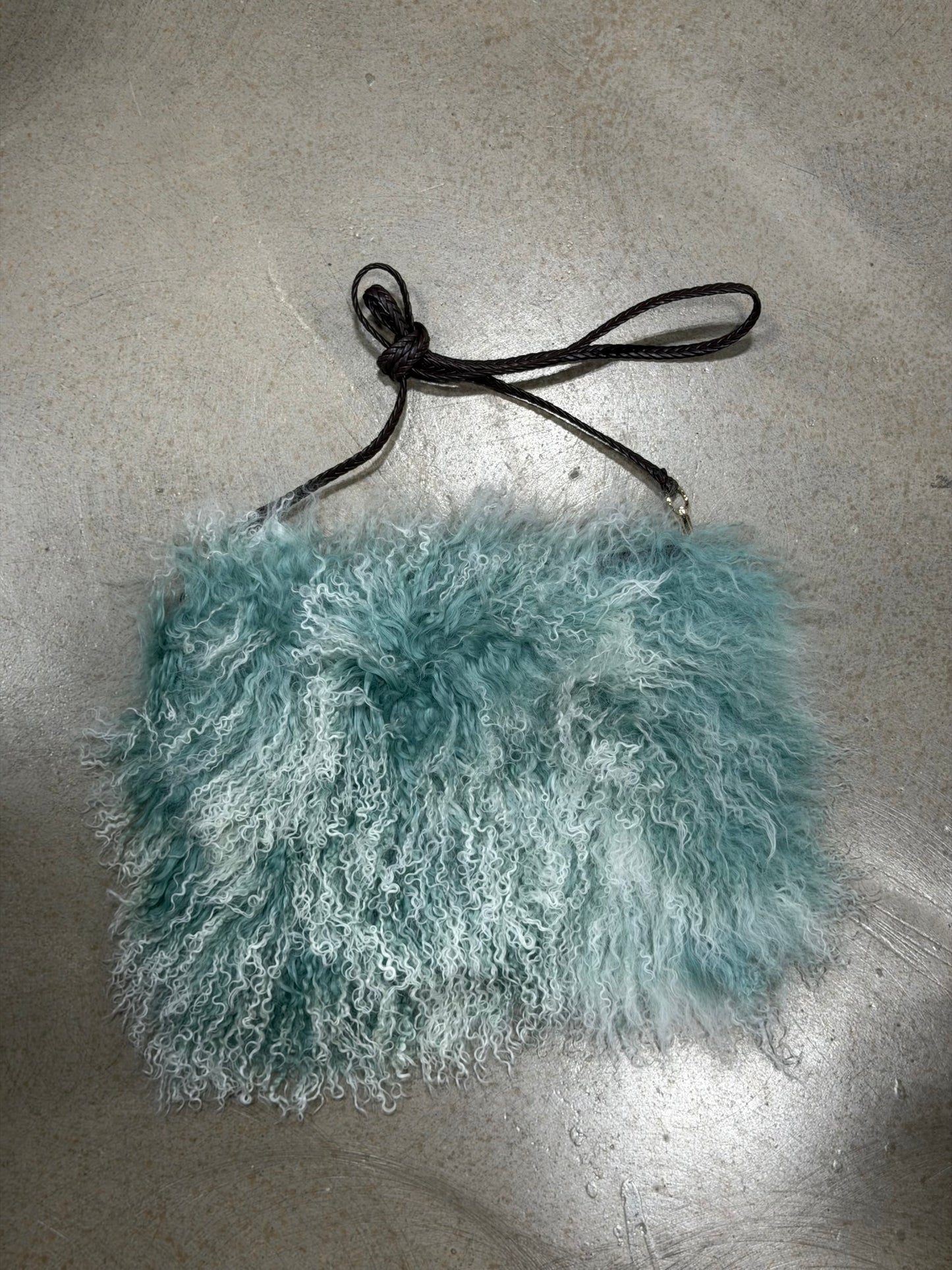 Genuine Vintage Mongolian Lamb Fur Bag