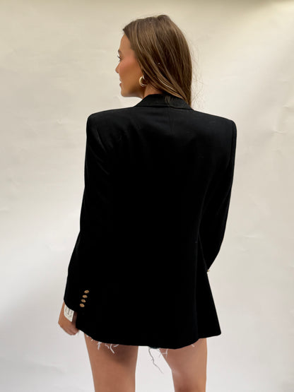 NEW!! Vintage Ralph Lauren Black Crest Wool Blazer Size 12