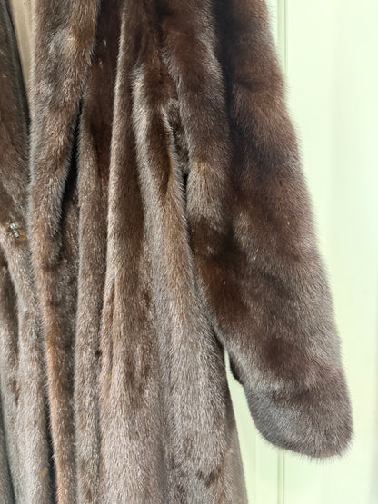 #34 Vintage Mahogany Mink Coat Size M/L