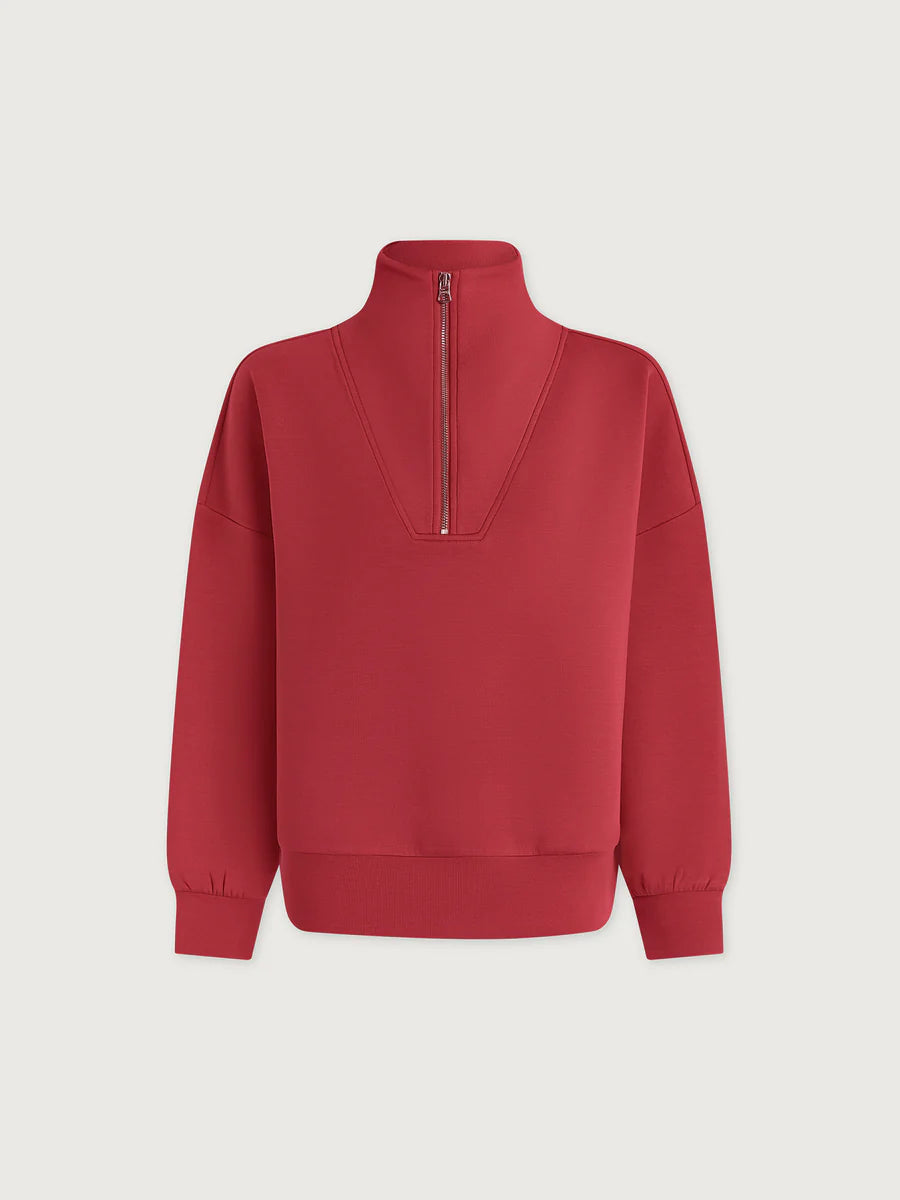 NEW!! Hawley Half Zip Sweatshirt in Raspebrry