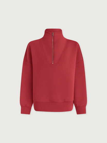 NEW!! Hawley Half Zip Sweatshirt in Raspebrry
