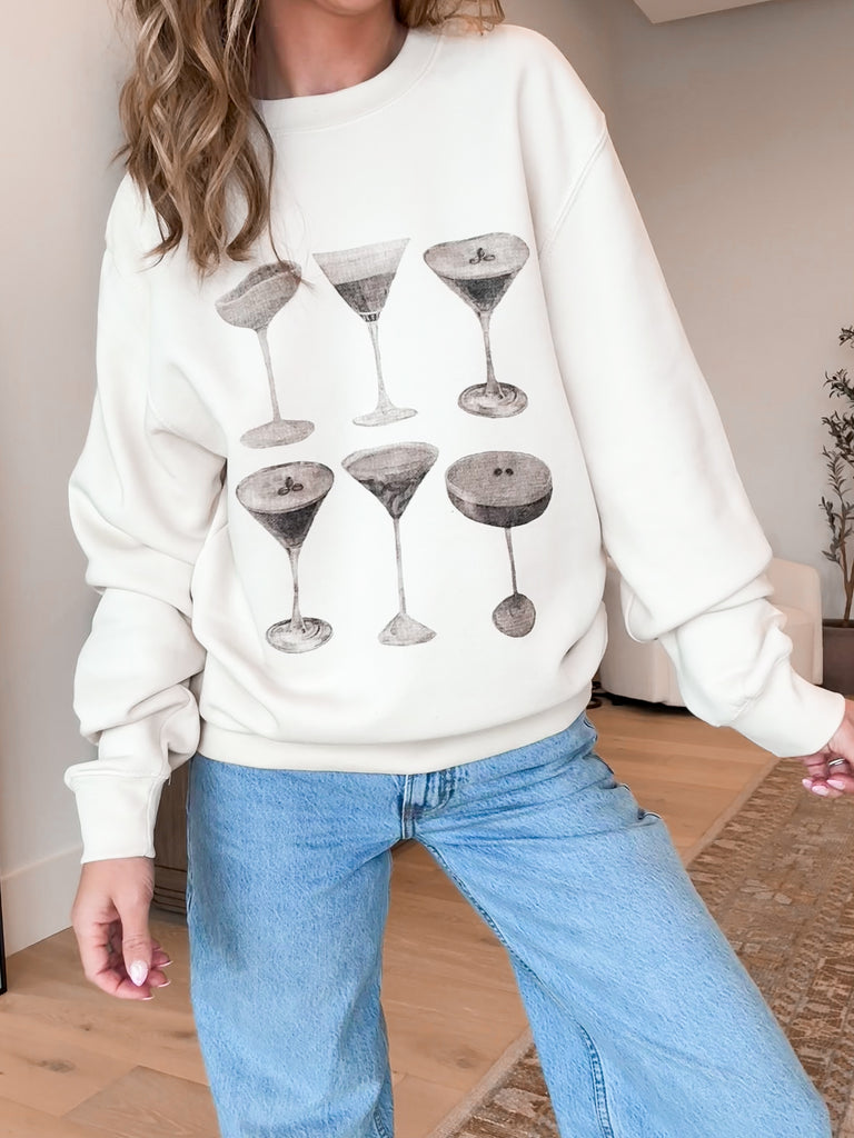 NEW!! "Espresso Martini Dreams" Oversized Sweatshirt size M-2XL!