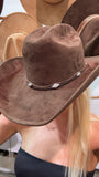 NEW!! The "Dolly" Faux Suede Cowboy Hat in Brown