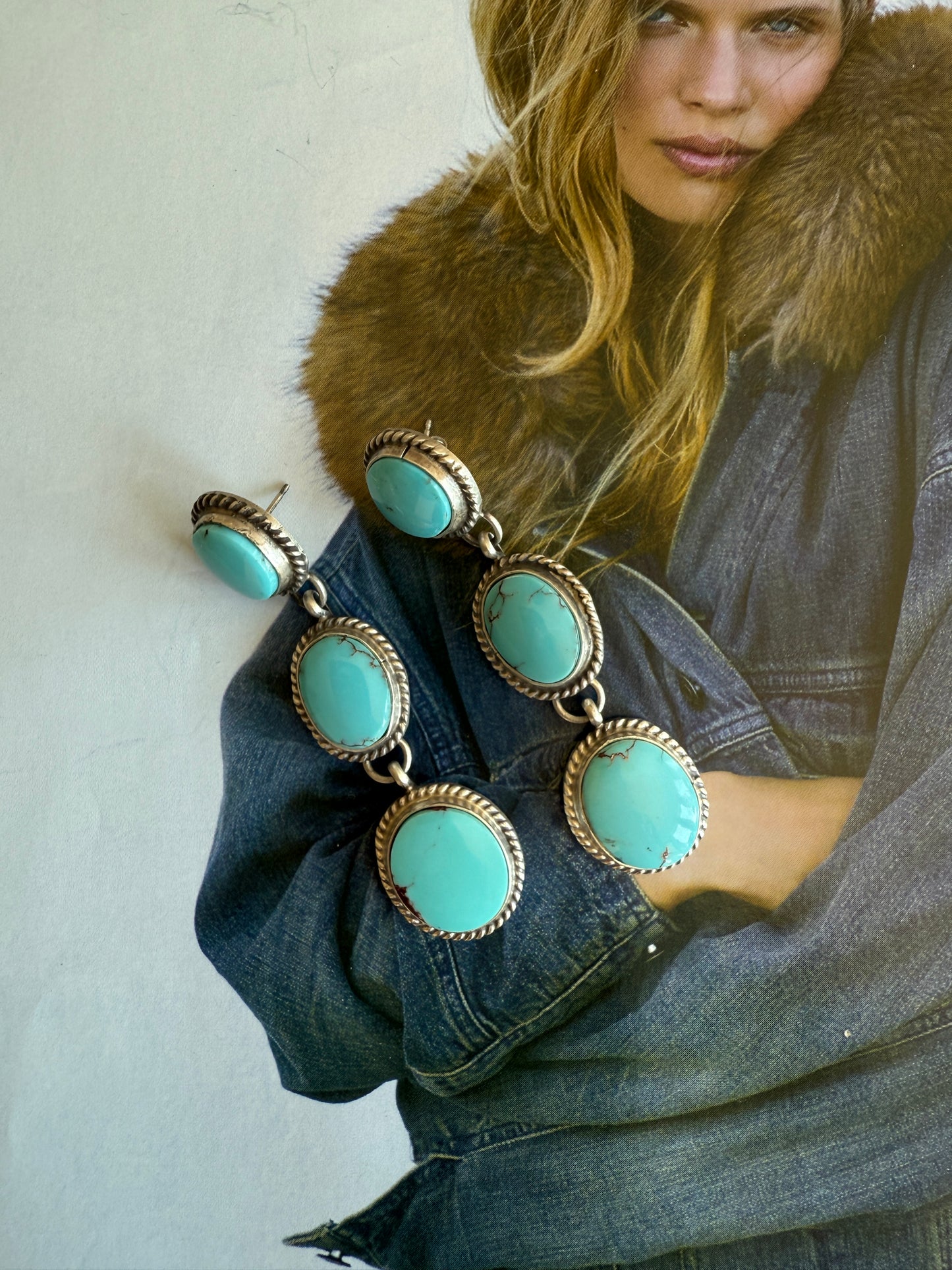 NEW!! "Dutton" Kingman Turquoise Drop Earring