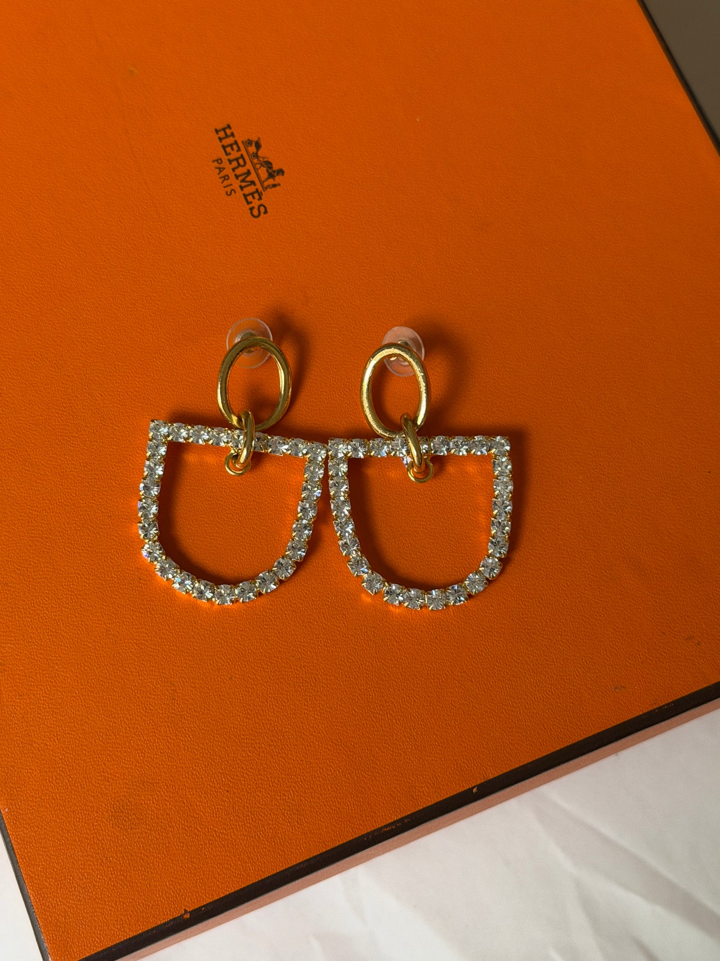 NEW!! Horsebit and Rhinestone Earrings