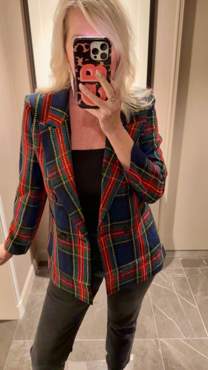 FINAL SALE!! "Park Avenue" Plaid Blazer