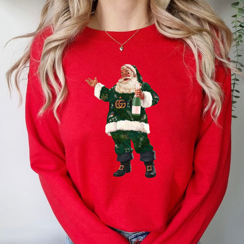 NEW!! "Champagne Santa" Oversized Sweatshirt in 4 Colors